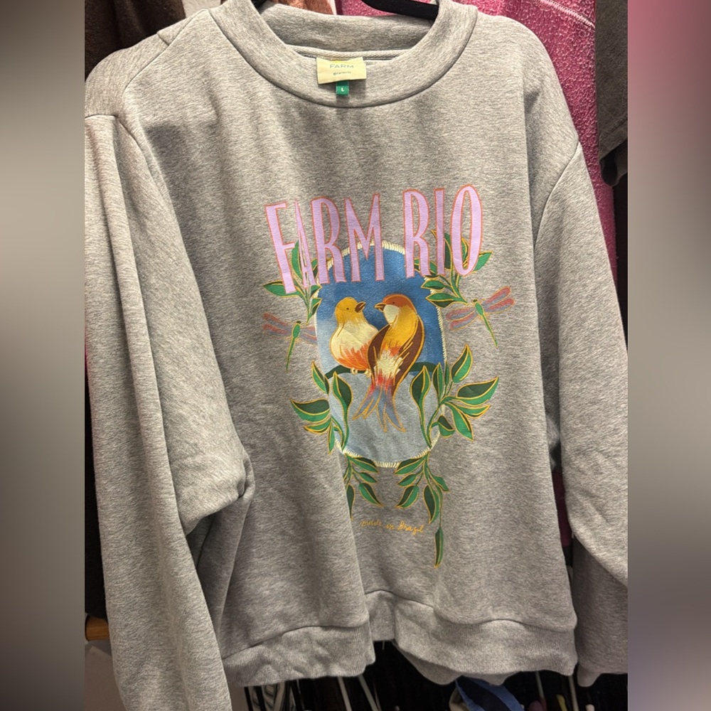Farm Rio lovebirds  Sweatshirt